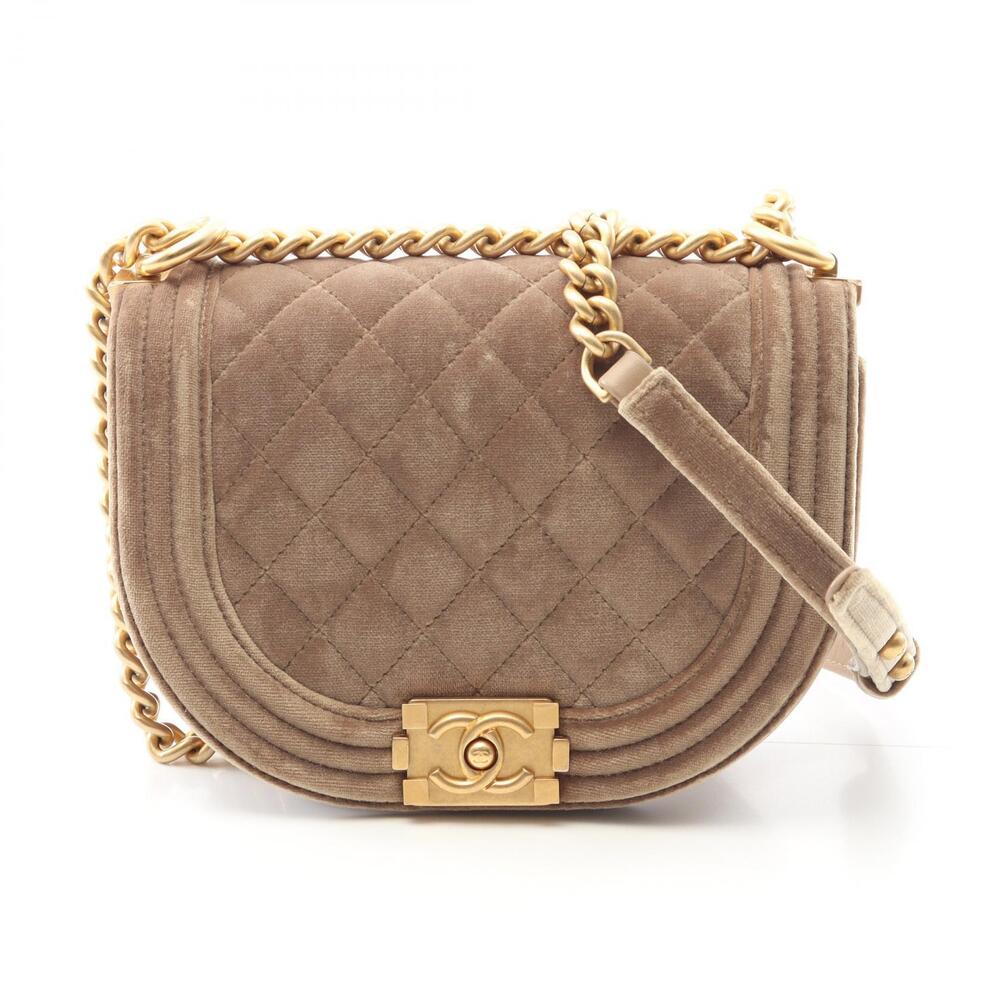 Chanel Boy Shoulder Bag Beige